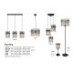 Pendule, Lustre suspendate - Pendul design modern GORLEY negru, fumuriu 40cm