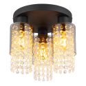 Plafoniera 3L design modern Backey negru, fumuriu