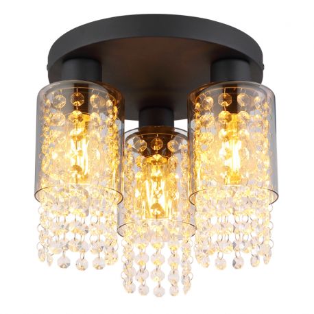 Plafoniere - Plafoniera 3L design modern Backey negru, fumuriu