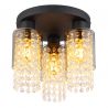 Plafoniera 3L design modern Backey negru, fumuriu
