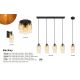 Plafoniere - Plafoniera 3L design modern Backey negru, fumuriu