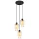 Pendule, Lustre suspendate - Lustra 3L design modern Backey negru, fumuriu