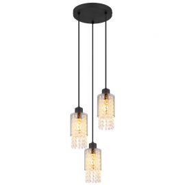 Pendule, Lustre suspendate - Lustra 3L design modern Backey negru, fumuriu