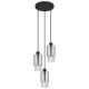 Pendule, Lustre suspendate - Lustra 3L design modern Backey negru, fumuriu