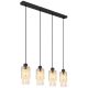 Pendule, Lustre suspendate - Lustra 4L design modern Backey negru, fumuriu