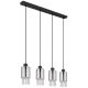 Pendule, Lustre suspendate - Lustra 4L design modern Backey negru, fumuriu