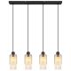 Pendule, Lustre suspendate - Lustra 4L design modern Backey negru, fumuriu