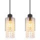 Pendule, Lustre suspendate - Lustra 4L design modern Backey negru, fumuriu