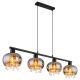 Pendule, Lustre suspendate - Lustra 4L design modern Corry negru, fumuriu