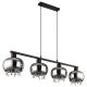Pendule, Lustre suspendate - Lustra 4L design modern Corry negru, fumuriu