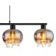 Pendule, Lustre suspendate - Lustra 4L design modern Corry negru, fumuriu