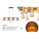 Pendule, Lustre suspendate - Lustra 4L design modern Corry negru, fumuriu