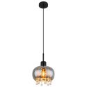 Pendul design modern Corry negru, fumuriu 21cm
