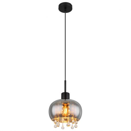 Pendule, Lustre suspendate - Pendul design modern Corry negru, fumuriu 21cm