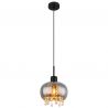 Pendul design modern Corry negru, fumuriu 21cm