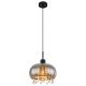 Pendule, Lustre suspendate - Pendul design modern Corry negru, fumuriu 28cm