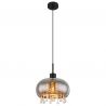 Pendul design modern Corry negru, fumuriu 28cm