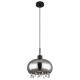 Pendule, Lustre suspendate - Pendul design modern Corry negru, fumuriu 28cm