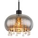 Pendule, Lustre suspendate - Pendul design modern Corry negru, fumuriu 28cm
