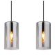 Pendule, Lustre suspendate - Lustra suspendata design modern Olly negru, fumuriu