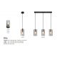 Pendule, Lustre suspendate - Lustra suspendata design modern Olly negru, fumuriu