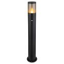 Stalp mediu pentru exterior cu senzor de miscare design modern Xeloo negru, fumuriu
