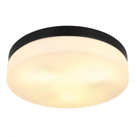 Plafoniere - Plafoniera pentru exterior design modern Vranos negru, opal 30cm