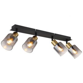 Plafoniere - Plafoniera 4L design modern Hollsy negru, auriu