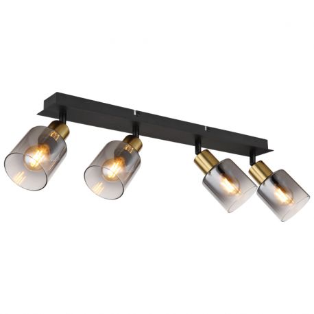 Plafoniere - Plafoniera 4L design modern Hollsy negru, auriu