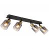 Plafoniera 4L design modern Hollsy negru, auriu