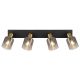 Plafoniere - Plafoniera 4L design modern Hollsy negru, auriu