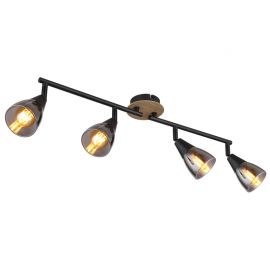 Plafoniere - Plafoniera 4L design modern Mubby negru, maro