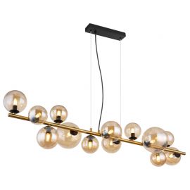 Pendule, Lustre suspendate - Lustra suspendata 13L design modern Riha negru, alama
