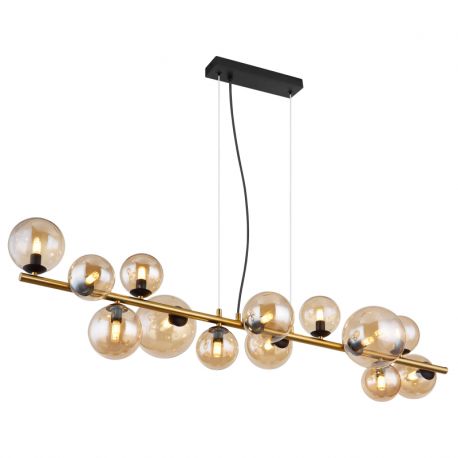 Pendule, Lustre suspendate - Lustra suspendata 13L design modern Riha negru, alama
