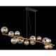 Pendule, Lustre suspendate - Lustra suspendata 13L design modern Riha negru, alama