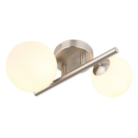 Plafoniere - Plafoniera 2L design modern Riha nichel