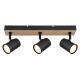 Plafoniere - Plafoniera 3L design industrial Robby negru, maro