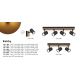 Plafoniere - Plafoniera 3L design industrial Robby negru, maro