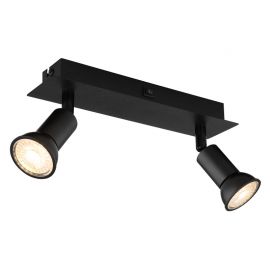 Aplice, corpuri de iluminat pentru pereti - Aplica de perete / tavan 2L design modern Drew negru