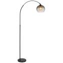 Lampadar, lampa de podea design modern Newcastle negru, fumuriu