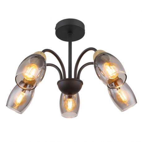 Plafoniere - Plafoniera 5L design modern Gerly negru