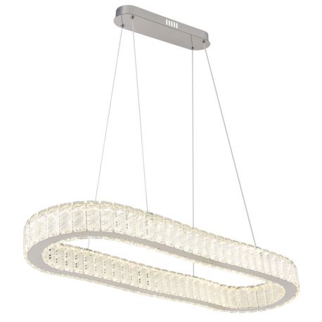 Pendule, Lustre suspendate - Lustra suspendata cu telecomanda design modern Mucky crom 50cm
