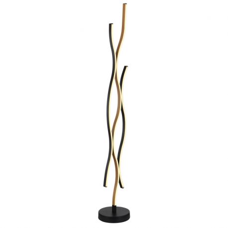 Veioze - Lampadar LED, lampa de podea design modern Geronimo negru, maro