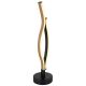 Veioza LED, lampa de masa design modern Geronimo negru, maro