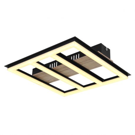 Plafoniere - Plafoniera LED design industrial Froomy negru, maro