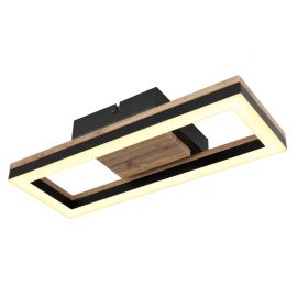 Plafoniere - Plafoniera LED design industrial Beatrix negru, maro 34x,5x13cm