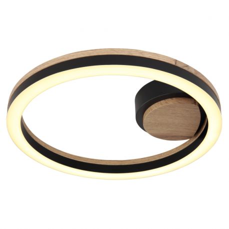 Plafoniere - Plafoniera LED design industrial Beatrix negru, maro 30cm
