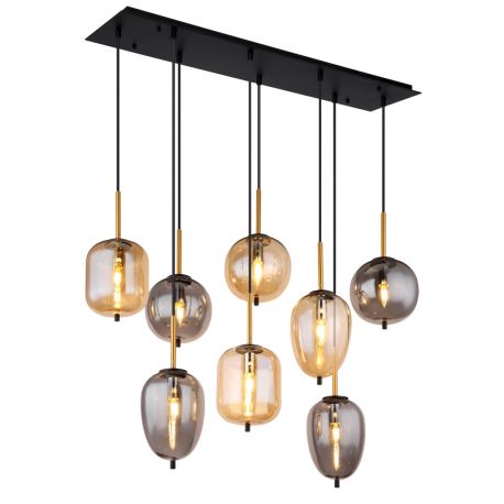 Pendule, Lustre suspendate - Lustra suspendata 8L design modern Blacky mix