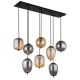 Pendule, Lustre suspendate - Lustra suspendata 8L design modern Blacky mix