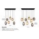 Pendule, Lustre suspendate - Lustra suspendata 8L design modern Blacky mix